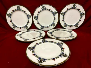Royal Worcester Doncaster Set Of 6 Salad Plates 8" England - Picture 1 of 2