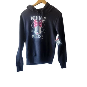 Disney Minnie Mouse Youth Girls Black Pullover Hoodie Sweatshirt XL 15/17 NEW - Picture 1 of 12