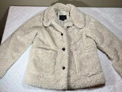 Куртка шерпа Anthropology Sanctuary размер M плюшевый медведь пальто бежевая - Изображение 1 из 4
