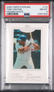 2006 Topps Sterling Tony Gwynn Framed White #179 Limited 07/50 PSA 8 NM-MT
