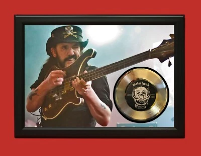 Motorhead Poster Art Wood Framed 45 Gold Record Display C3 - Image 1 of 3