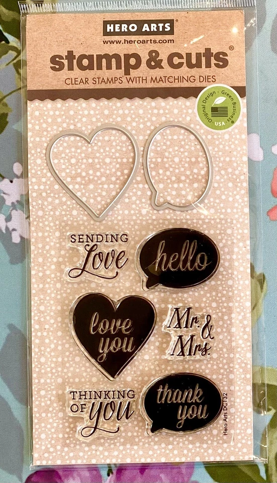 Estampillas y troqueles de SÍ LINDOS Hero Arts San Valentín Sr. Sra. amor hola felicidad boda luv Foto 1 de 1