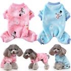 Dog Puppy Fleece Pajamas Pet Jumpsuit Winter Warm Clothes Coat Jacket Apparel