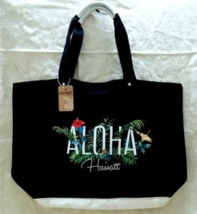 Hawaii Aloha Canvas Tote Bag Island Accent Brand New with Tag - Picture 1 of 6