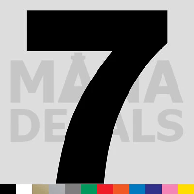 Calcomanía troquelada de vinilo Number Seven 7 - Negrita Foto 1 de 2