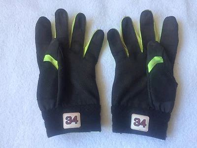 Luvas de rebatida David Ortiz usadas verde 2016 - Imagem 1 de 4