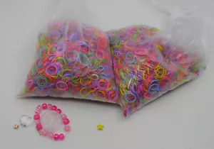 LOTTO ELASTICI COLORI MISTI PER BRACCIALETTO TELAIO BAMBINI GIOIELLI, ARTIGIANATO + - Foto 1 di 4