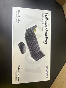 Foldable Bluetooth Keyboard and Mouse, Folding Keyboard Mouse Combo 2.4G+Dual BT - Picture 1 of 3
