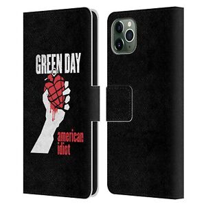 OFFICIAL GREEN DAY GRAPHICS LEATHER BOOK WALLET CASE FOR APPLE iPHONE PHONES