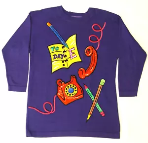 Vtg Escada To Day E Embroidered Sequined Sweater Sz 38 By Margaretha Ley Purple - Picture 1 of 9
