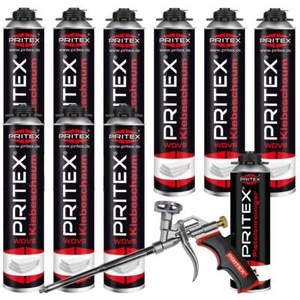 WDVS Klebeschaum Set 9 x 750 ml inkl. Reiniger und Pistole  für WDVS-Dämmplatten - Bild 1 von 5