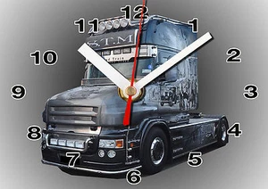 WALL CLOCK, Truck Tuning, Scania-01M, 11,8x 7,8 inches - Picture 1 of 1