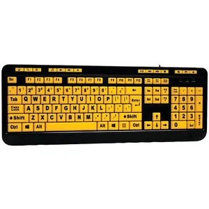 ADESSO AKB-132UY EasyTouch 132 Luminous Large-Print Desktop Keyboard - Picture 1 of 3