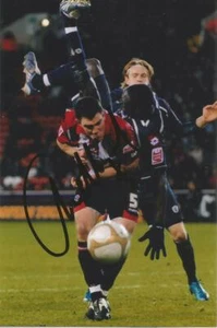 SHEFFIELD UNITED: CHRIS MORGAN SIGNED 6x4 ACTION PHOTO+COA - Picture 1 of 1