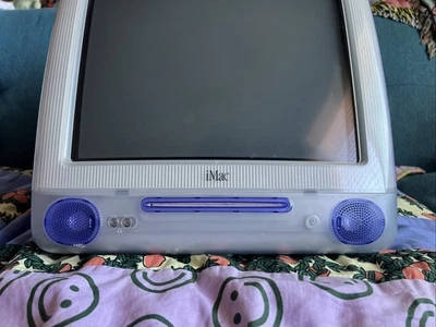 Vintage Apple Indigo iMac G3 Mac OS X 10.2.6 SDRAM 192MB See Photos For Specs - Image 1 of 4