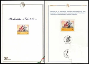 ITALIA 2023 I carnevali più antichi d'Italia (Acireale) Bollettino Filatelico - Picture 1 of 1
