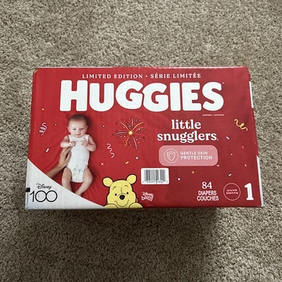 Pañales para bebé Huggies Little Snugglers, talla 1, 84 quilates, talla 1, 84 unidades Foto 1 de 3