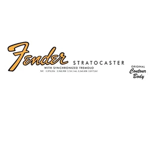 Paquete de 2 calcomanías Stratocaster años 60 tobogán acuático estilo guardabarros NUEVO no metálico - Imagen 1 de 1