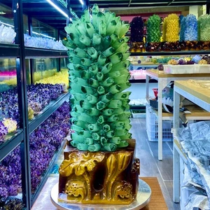 27.9LB  New Find Green Phantom Quartz Crystal Cluster Mineral Specimen Healing - Picture 1 of 12