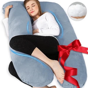 Pregnancy Pillows - U Shaped Maternity Pillow for Pregnant Women with Velvet ... - Picture 1 of 7