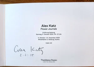 Alex Katz  Autogramm, Ausstellungskarte ,original mit Bleistift signiert 13x18cm - Bild 1 von 2
