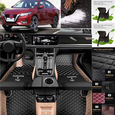 For Nissan Sentra Car Floor Mats Custom Luxury Waterproof Auto Liners Carpets Foto 1 de 4