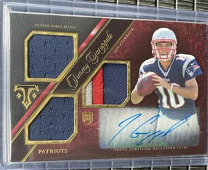 2014 Topps #122 Jimmy Garoppolo Triple Relic Autograph Rookie 11/15 - Picture 1 of 5