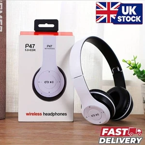 Wireless Bluetooth Headphones Noise Cancelling Over-Ear Earphones For Travel UK. - Picture 1 of 15