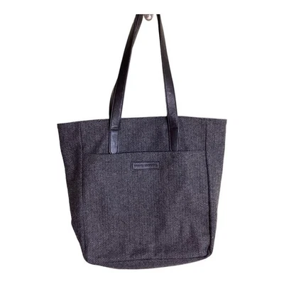 Brooks Brothers Women Purse Herringbone Wool and leather Tote  Top handle EUC  - Image 1 of 4