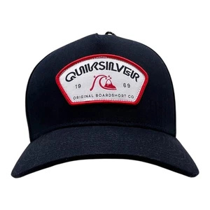 Gorra ajustable Quiksilver auténtica con cierre a presión para hombre (azul marino) - Imagen 1 de 8
