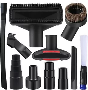 11PCS Universal Vacuum Attachment Kit Wet Dry Plastic Vacuum Hose Adapter 1-1/4" - Picture 1 of 6
