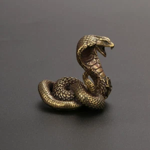 Solid Brass Snake Figurine Statue House Office Decoration Animal Figurines Toys - Bild 1 von 5