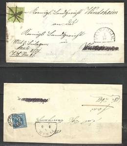 SELLOS DE BAVIERA EN PORTADA -- #2, 6, 16, 34, 41 -- 1850 -- USADOS - Imagen 1 de 5