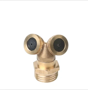Irrigation Adjustable Brass Spray Misting Nozzle Garden Sprinkler 2 hole - Picture 1 of 1