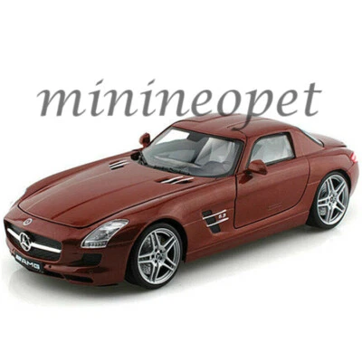 MOTORMAX 79162 MERCEDES SLS AMG ALA DE GAVIOTA 1/18 DIECAST MODELO COCHE MARRÓN CHOCOLATE  Foto 1 de 2