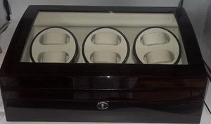 JQUEEN Six Automatic Watch Winder with 7 Extra Storages Spaces, Quiet Mabuchi - Picture 1 of 22