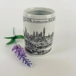 Taza vintage de Augsburgo con estampado detallado de paisaje urbano Alemania - Imagen 1 de 10