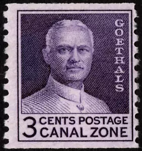 Canal Zone Stamp Scott # 153 Mint - 3 Cents Deep Violet Goethals Coil Issue F-VF - Picture 1 of 1