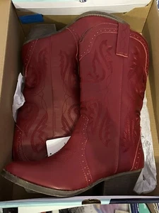 MAGELLAN OUTDOOR 173151 Women's Red Christmas Cowgirl Boots Size 6 NeW - Picture 1 of 2