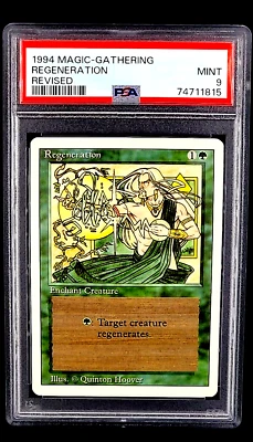1994 Magic The Gathering Revised Regeneration PSA 9 Mint *Only 13 Graded Higher* - Image 1 of 4