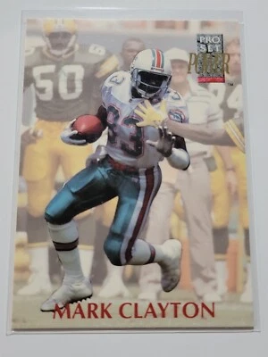 MARK CLAYTON 1992 Pro Set Power #183.  DOLPHINS - Image 1 of 2