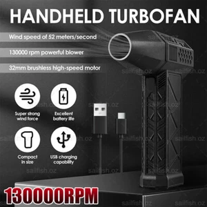 Jet Dry Blower Mini Turbo Jet Portable Air Blower 130000 RPM Electric Jet Fan AU - Picture 1 of 12