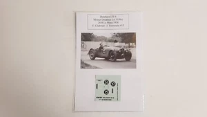 DELAHAYE 135 S 24 H LE MANS 1938 DECALS 1/43 N/ AMR RENAISSANCE FDS ILARIO - Picture 1 of 2
