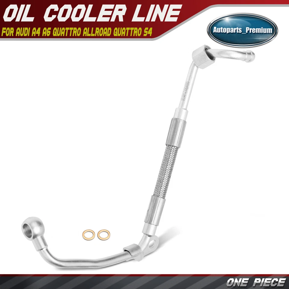 Línea de aceite turbocompresor para Audi A4 A6 Quattro Allroad Quattro S4 L4 1,8 L V6 2,7 L Foto 1 de 4