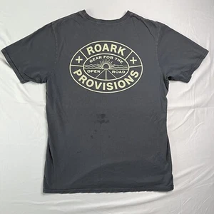Roark Provisions T Shirt Mens Large Gray Graphic T Short Sleeve Cotton *Read - Picture 1 of 16