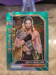 Pulsar Alpha 01/25 2022 Prizm WWE Seth Rollins ORO verde - Foto 1 di 7