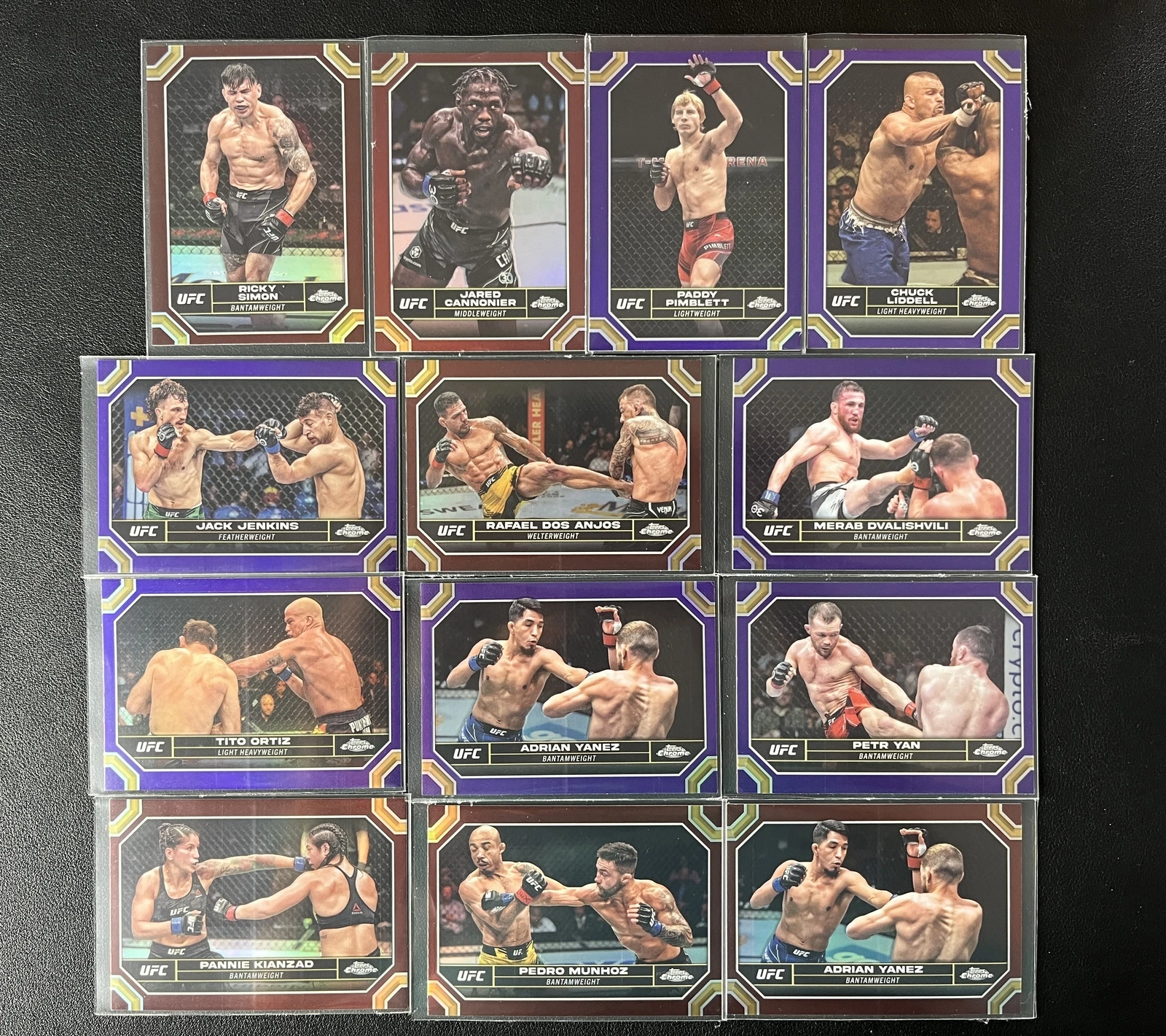 2024 Topps Chrome UFC Lot*13 Paddy Pimblett Chuck Liddell Petr Yan Purple MD1N