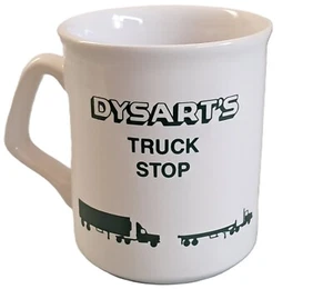 Dysart's Truck Stop Coffee Mug Vtg 1980's Trucker Tractor Trailer Hauling Maine - Picture 1 of 5