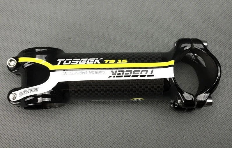 Carbon 3K alu 7° MTB Road Bike handlebar stems bar Stem 31.8*60/70/80mm Yellow - Image 1 of 4
