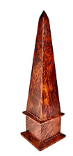 Antique Obelisk Burl Wood Wooden 11" Monument Memorial Statue C. 1870-1900
